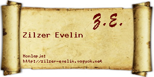 Zilzer Evelin névjegykártya